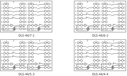 DLS-43/6-4雙位置繼電器內(nèi)部連接線圖片3